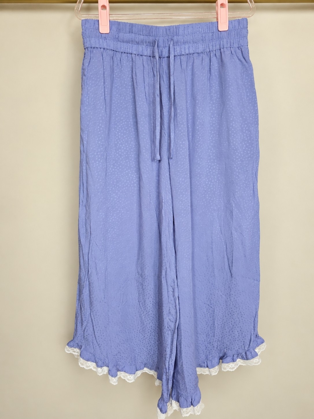 Anthropologie NWT The Joelene Wide Leg Lounge Two-Piece Set Lavender Size M - Picture 7 of 8